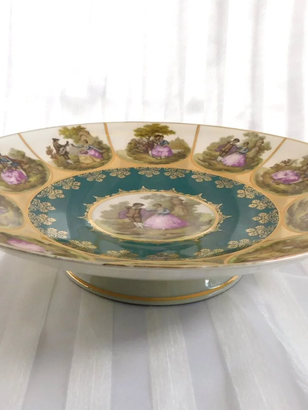 Large Footed JWK Kuba Bowl # 26015
